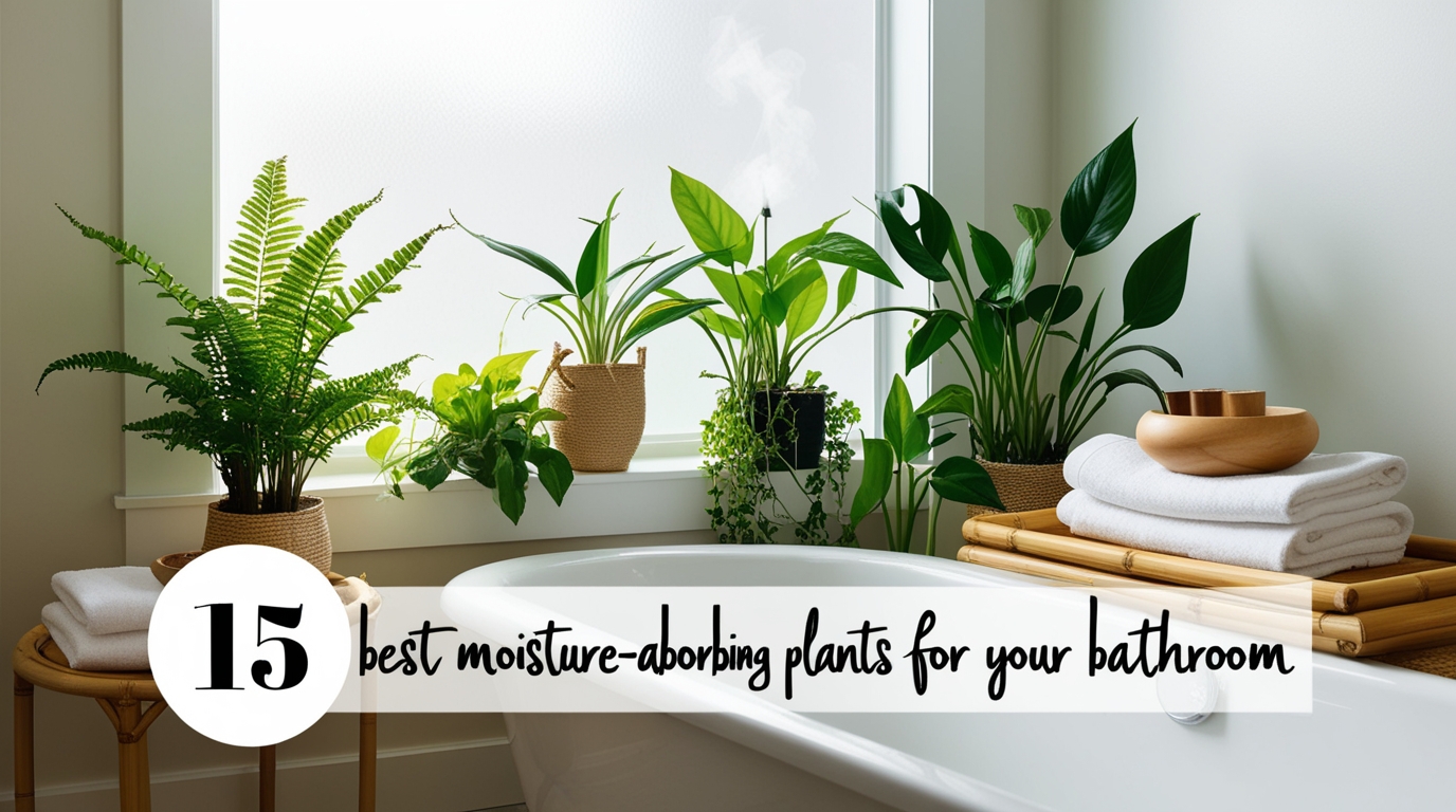 Moisture-Absorbing Plants for my Bathroom.