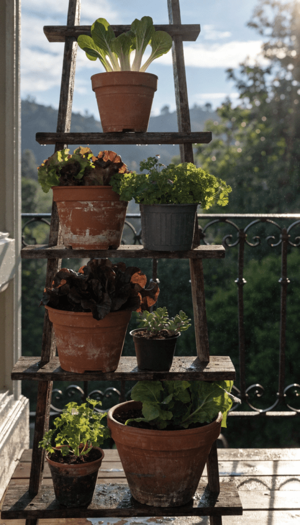 Wooden Ladder Shelf Garden (Beginner Favorite)