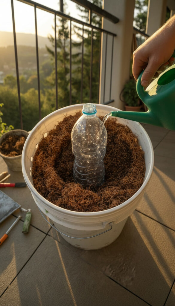 Self-Watering Bucket Hack