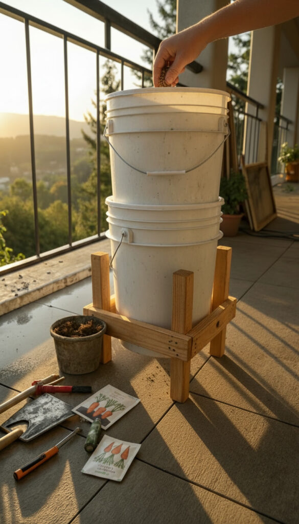 Vertical Bucket Stand