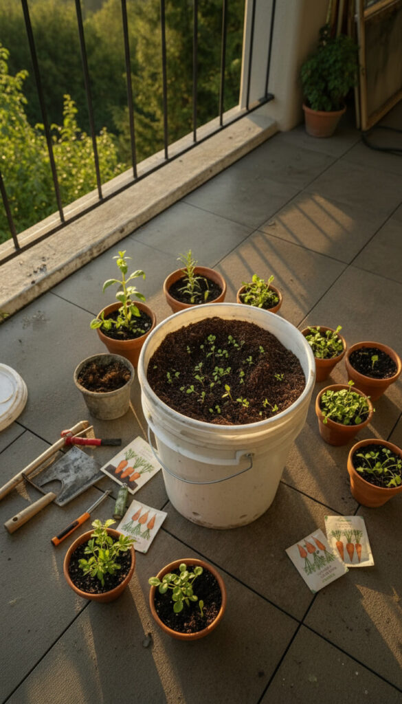 Companion Herb Buckets