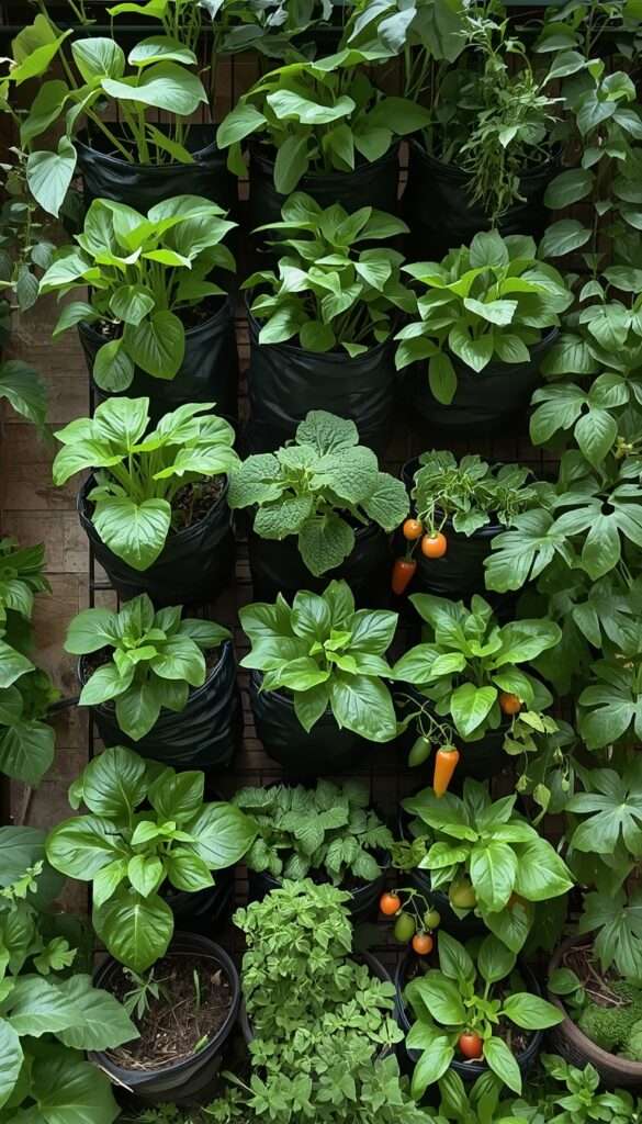 Vertical Grow Bag Wall (High-Yield Fabric System)