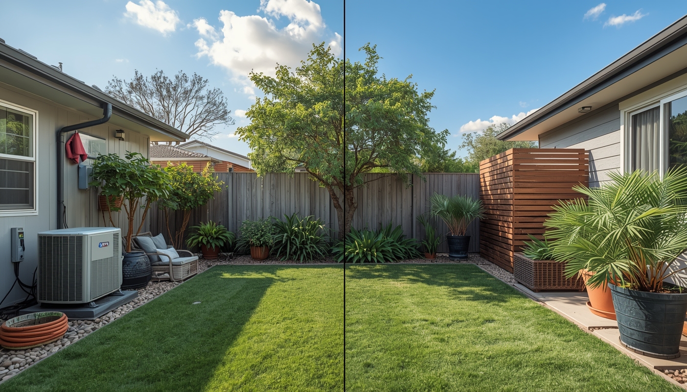 hide backyard clutter