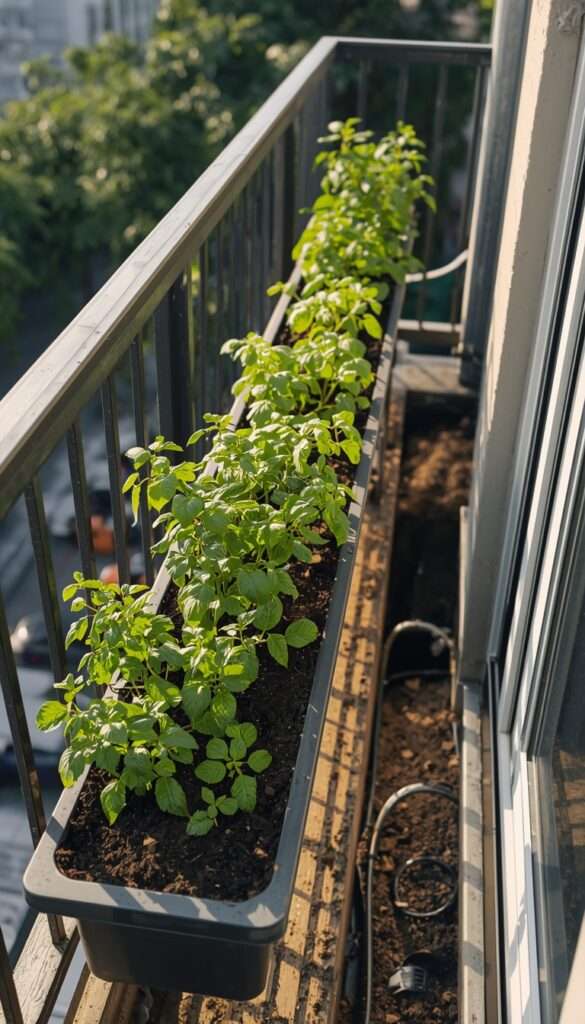 Balcony Railing Compost Planters (Dual-Purpose Space Saver)