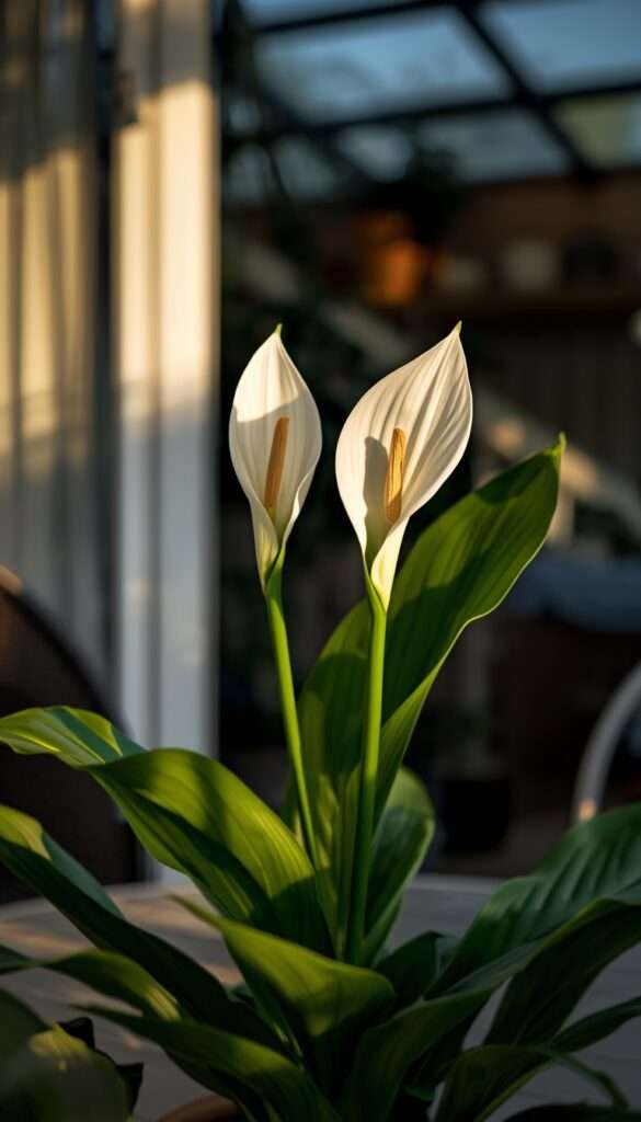Peace Lily — Elegant Blooms in the Dark