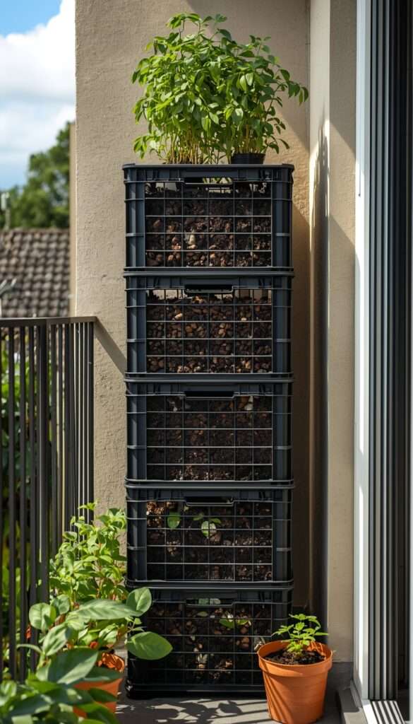 Stackable Crate Composting (Vertical Solution for Tiny Homes)