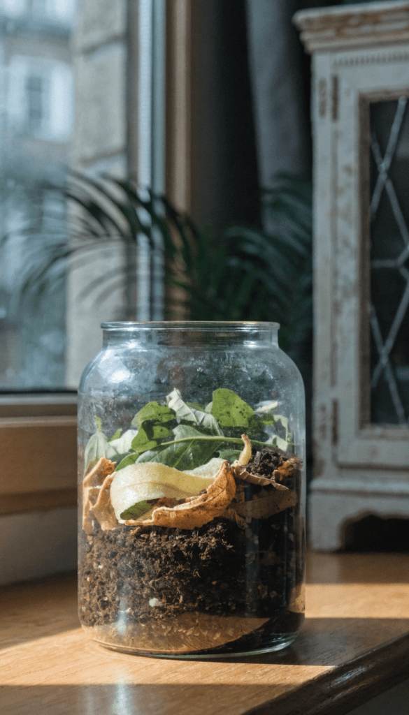Mini Compost Jar for Kids & Beginners (Learning-Friendly Setup)