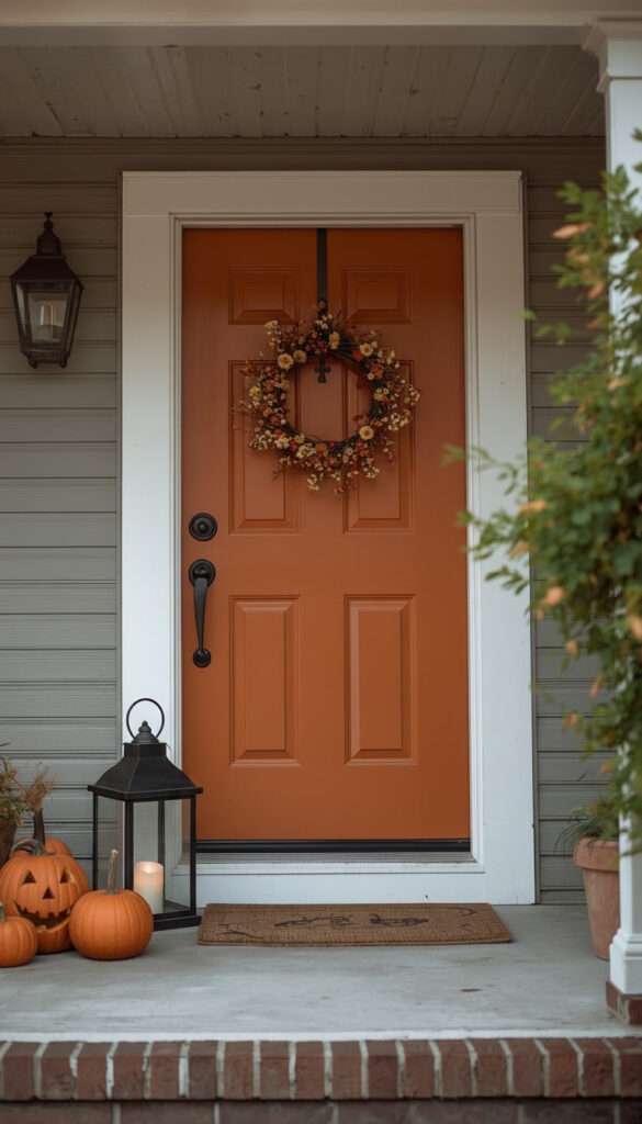 Renter-friendly Halloween front door decorations without permanent attachments